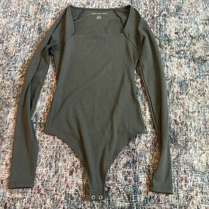 American Eagle Olive Green Bodysuit